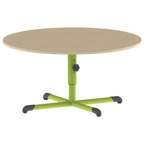 Table Bandana ronde Ø 120 cm réglable piètement central stratifié - Image 2