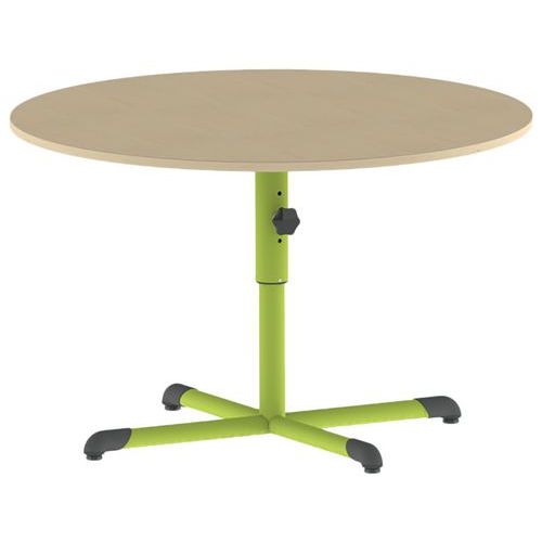 Table Bandana ronde Ø 120 cm réglable piètement central stratifié - Image 6