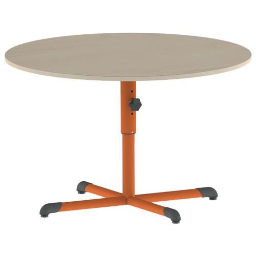 Table Bandana ronde Ø 120 cm réglable piètement central stratifié - Image 4