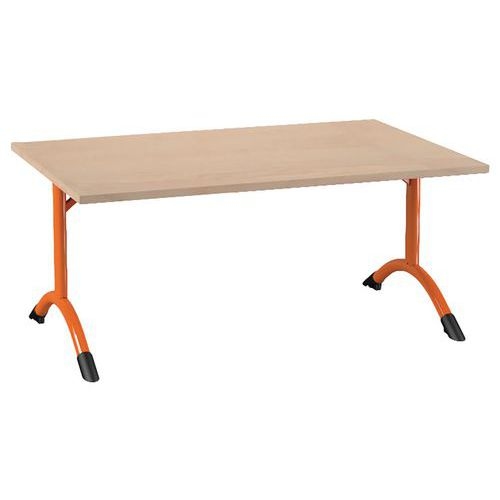 Table Sara rectangulaire 120 x 80 cm fixe dégagement latéral stratifié - Image 7