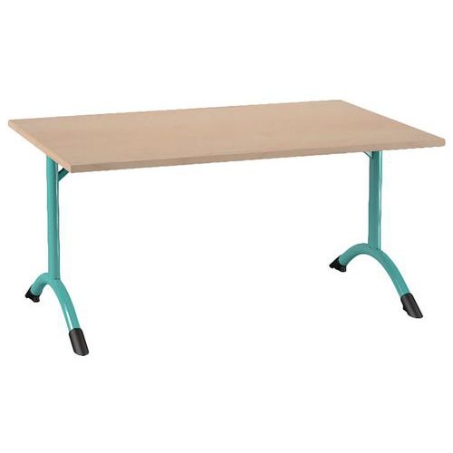 Table Sara rectangulaire 120 x 80 cm fixe dégagement latéral stratifié - Image 6