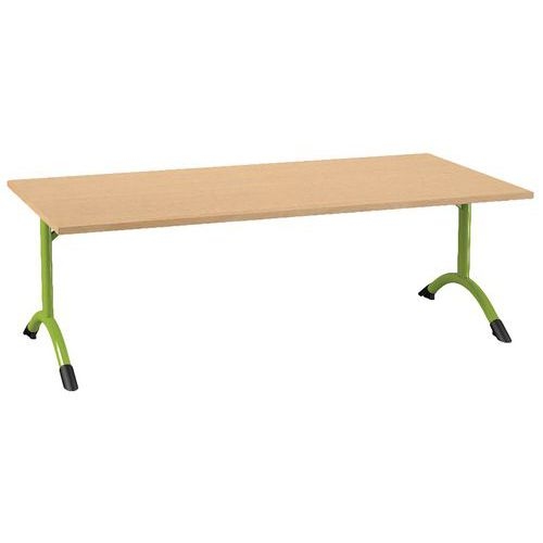 Table Sara rectangulaire 160 x 80 cm fixe dégagement latéral stratifié - Image 2