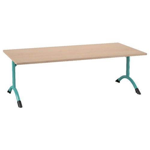Table Sara rectangulaire 160 x 80 cm fixe dégagement latéral stratifié - Image 8