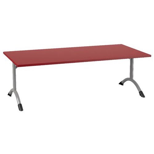Table Sara rectangulaire 160 x 80 cm fixe dégagement latéral stratifié - Image 9
