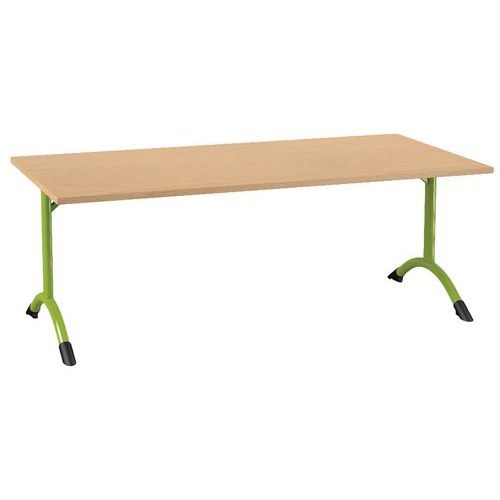 Table Sara rectangulaire 160 x 80 cm fixe dégagement latéral stratifié - Image 4