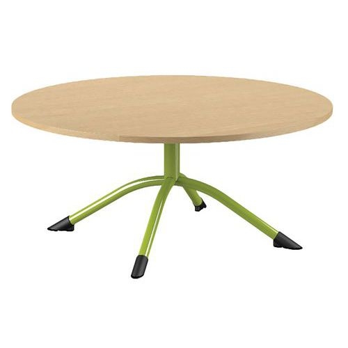 Table Sara ronde Ø 120 cm fixe piètement central stratifié Mobidecor - Image 6