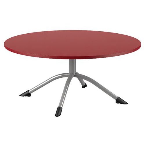Table Sara ronde Ø 120 cm fixe piètement central stratifié Mobidecor - Image 3