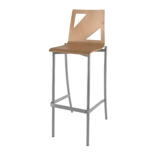 Tabouret Best 4 pieds hauteur 80 cm coque Moda bois naturel ou teinté - Image 2