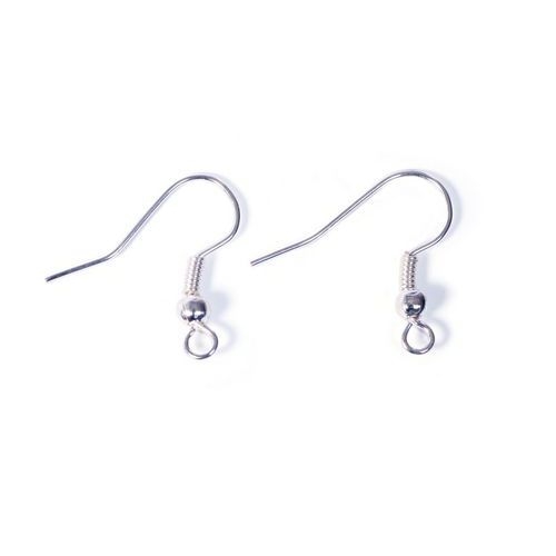 Boucles d’oreilles argentées (Sachet de 10 paires) - Image principale