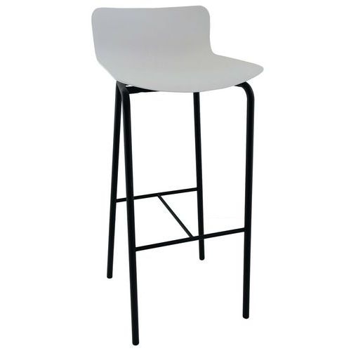 Tabouret haut Popp coque polycarbonate/piètement acier - Image 9
