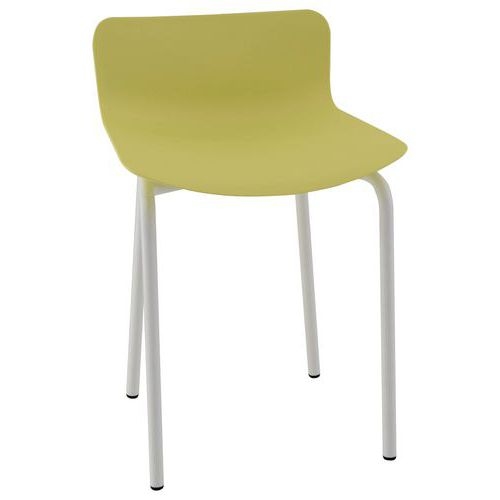 Tabouret bas Popp coque polycarbonate/piètement acier - Image 7