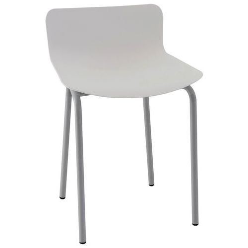 Tabouret bas Popp coque polycarbonate/piètement acier - Image 4
