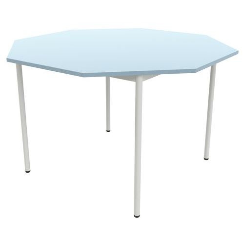 Table 4 pieds droits octogonale Ø 120 cm stratifié ABS - Image principale