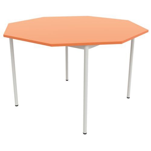 Table 4 pieds droits octogonale Ø 120 cm stratifié ABS - Image 3