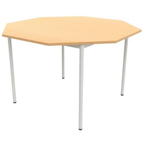 Table 4 pieds droits octogonale Ø 120 cm stratifié ABS - Image 5