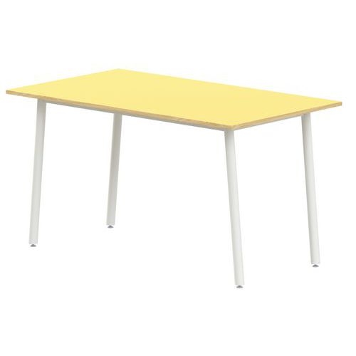 Table 4 pieds inclinés 80 x 80 cm stratifié ABS - Image 2