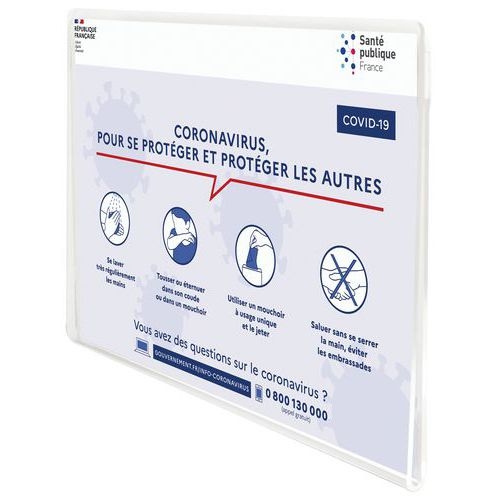 Porte-affiche Crystal adhésif permanent - Tarifold - Image principale