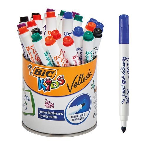 Pot de 24 mini Velleda 10 cm Bic Kids pointe fine - Image principale