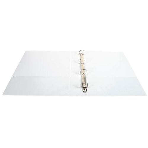 Classeur plastique A4 blanc dos: 50mm 4 anneaux en 30mm - Image 2