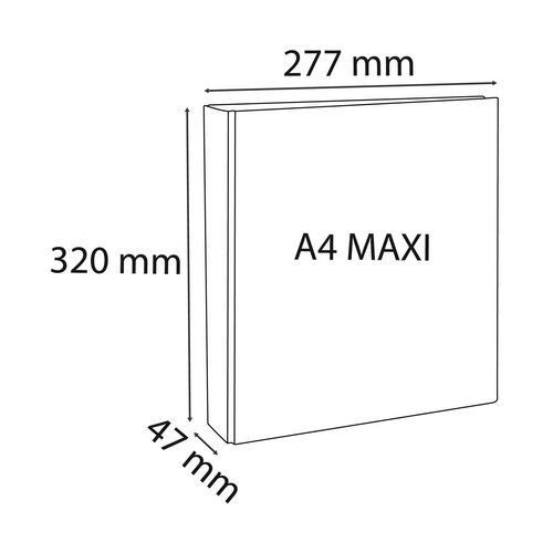 Classeur plastique A4 blanc dos: 50mm 4 anneaux en 30mm - Image 4