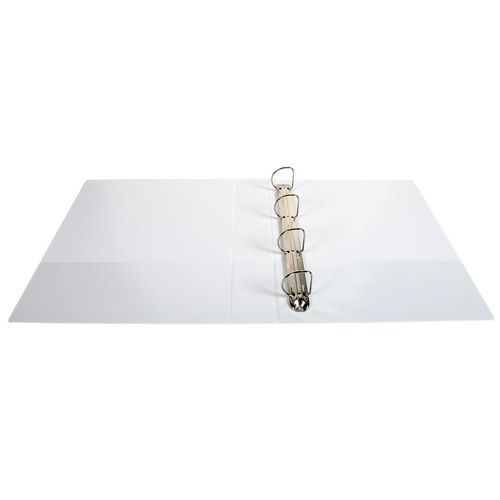 Classeur plastique A4 blanc dos: 75mm 4 anneaux en 50 mm de diamètre - Image 3