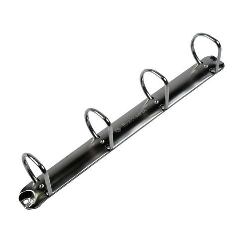 Classeur plastique A4 blanc dos: 75mm 4 anneaux en 50 mm de diamètre - Image 4