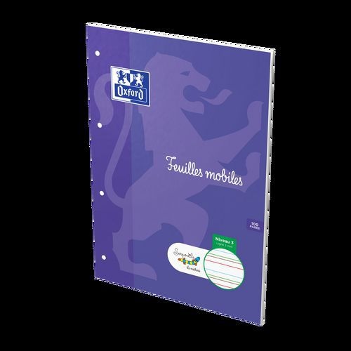Page feuillet perforée simple interligne 3 mm 90 g 21 x 29,7 cm (Etui de 100) - Image 3