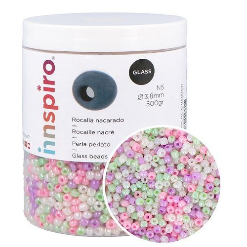 Bocal 500 grammes perles de rocaille couleurs nacrées - Image principale