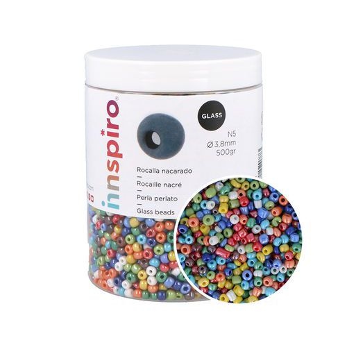 Bocal 500 grammes perles de rocaille couleurs métallisées - Image principale
