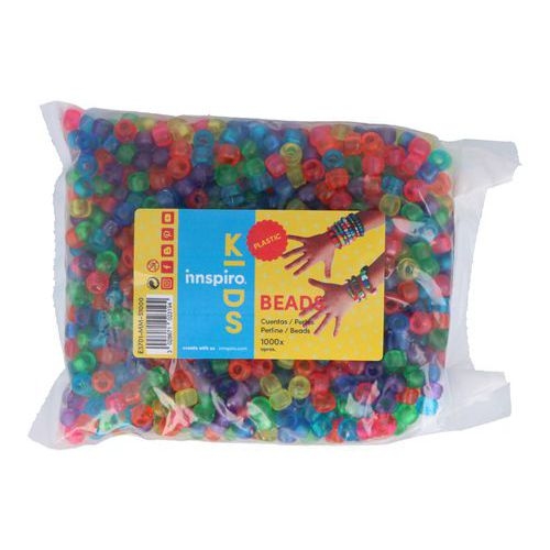 Sachet 1000 perles plastique gros trous ø 9 mm - Image 2