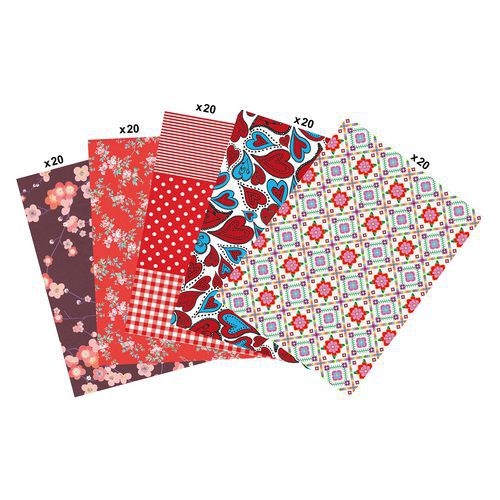 Maxi pack 100 feuilles Decopatch- rouge - Image principale
