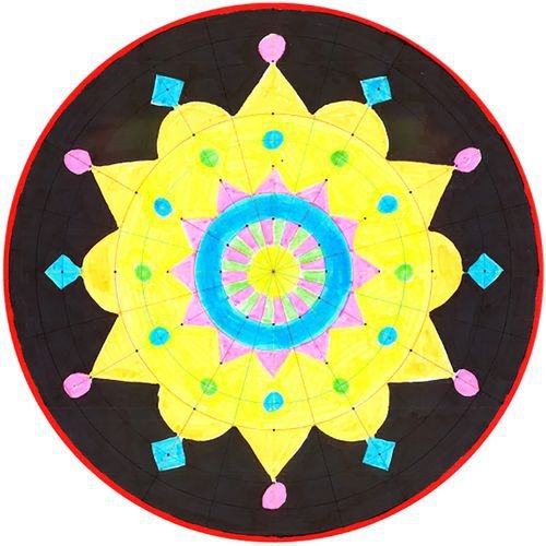 Set 36 feuilles 28x28cm pour création Mandala - Image 3