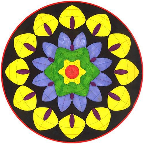 Set 36 feuilles 28x28cm pour création Mandala - Image 4