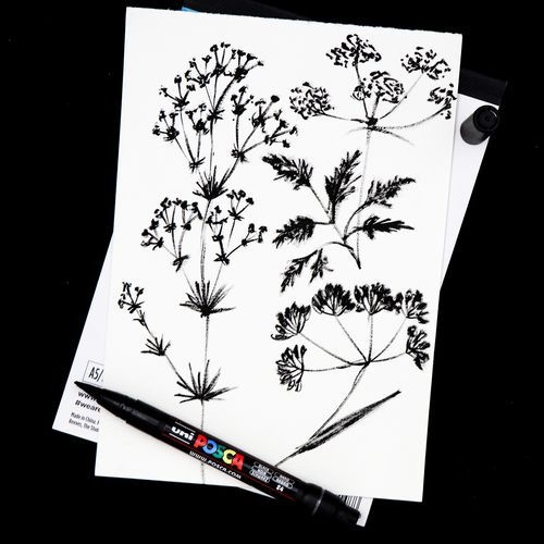Set de 10 marqueurs POSCA pointe pinceau – Couleurs basiques - Image 2