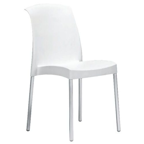 Lot de 6 chaises Jenny 4 pieds lin/alu - Image principale