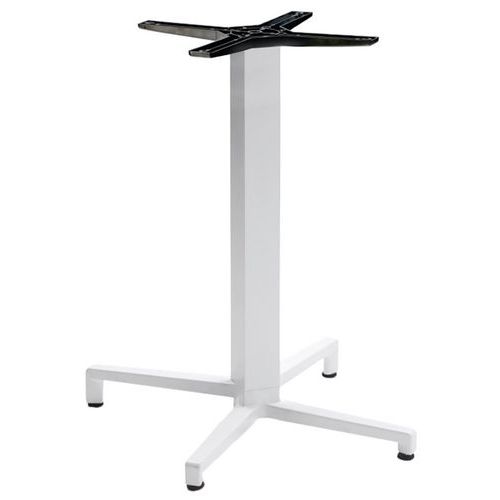Pied de table Domino fixe hauteur 73 cm colonne carrée - blanc - Image principale
