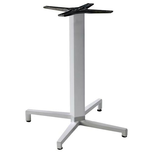 Pied de table Domino fixe hauteur 73 cm colonne carrée - argent - Image principale