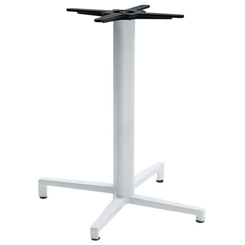 Pied de table Domino fixe hauteur 73 cm colonne ronde - argent - Image principale