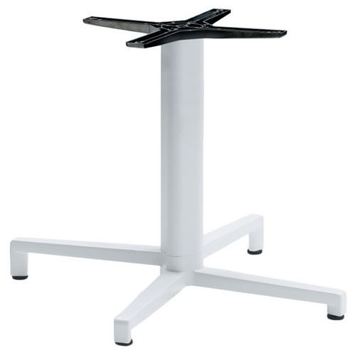 Pied de table Domino fixe hauteur 50 cm colonne ronde - blanc - Image principale