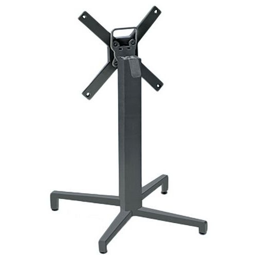 Pied de table Domino rabattable hauteur 73 cm colonne carrée - anthracite - Image principale