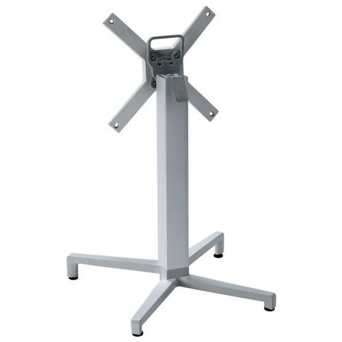Pied de table Domino rabattable hauteur 73 cm colonne carrée - argent - Image principale