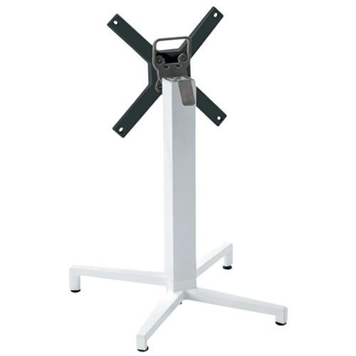 Pied de table Domino rabattable hauteur 73 cm colonne ronde - blanc - Image principale