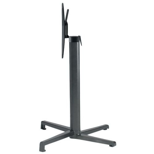 Pied de table Domino rabattable hauteur 73 cm colonne ronde - anthracite - Image principale