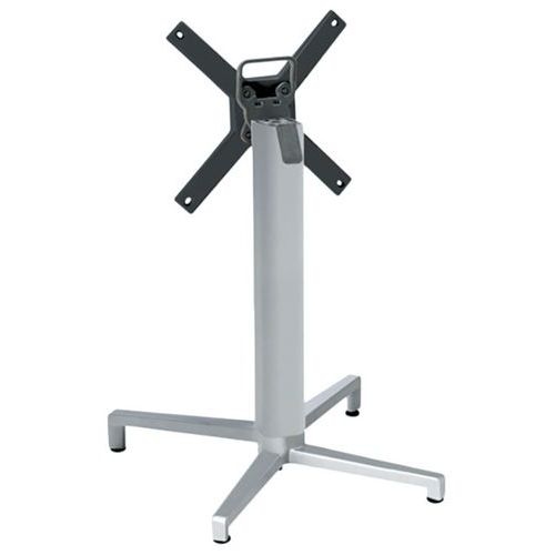 Pied de table Domino rabattable hauteur 73 cm colonne ronde - argent - Image principale