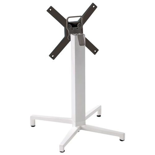 Pied de table Domino rabattable hauteur 109 cm colonne ronde - blanc - Image principale