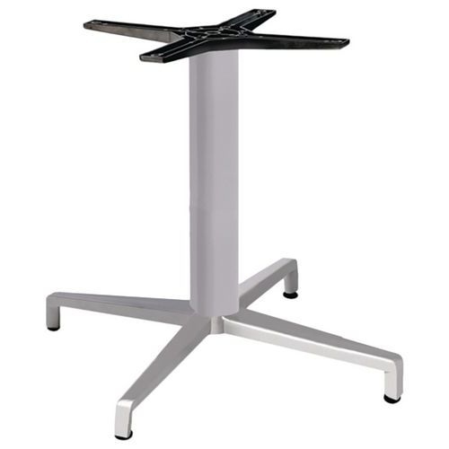 Pied de table Maxi Domino fixe hauteur 50 cm colonne ronde - peint argent - Image principale