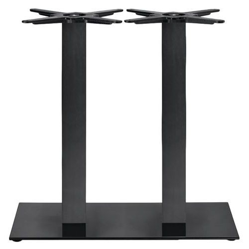 Pied de table Tiffany ht 73 cm double colonne - peint noir - Image principale