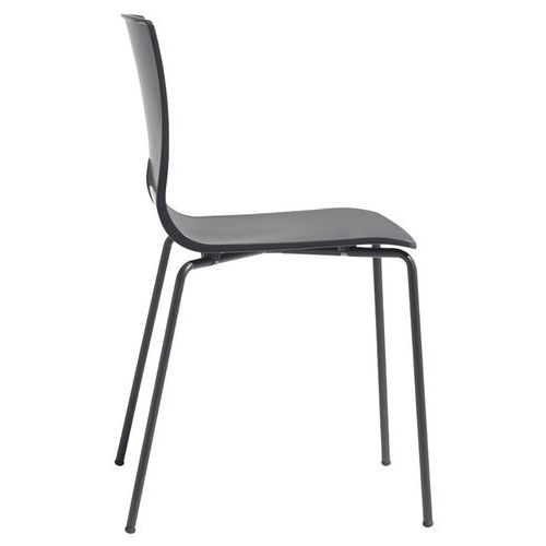 Lot de 4 chaises Alice 4 pieds non feu anthracite - peint anthracite - Image principale