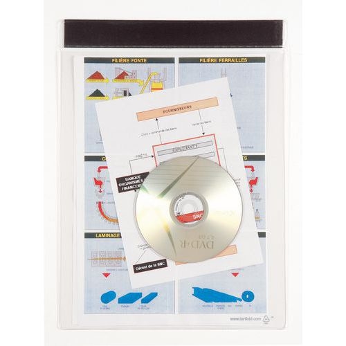 Lot de 5 Pochettes magnétiques - grand format - Transparent - Image 5
