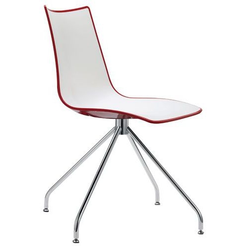 Chaises Zebra bicolore pied pivotant lot de 2 S-CAB - Image 3